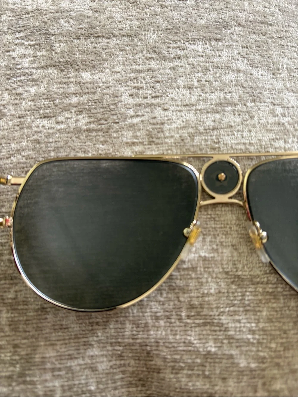 Versace Unisex Gold Frame Aviator Sunglasses with Grey Lenses